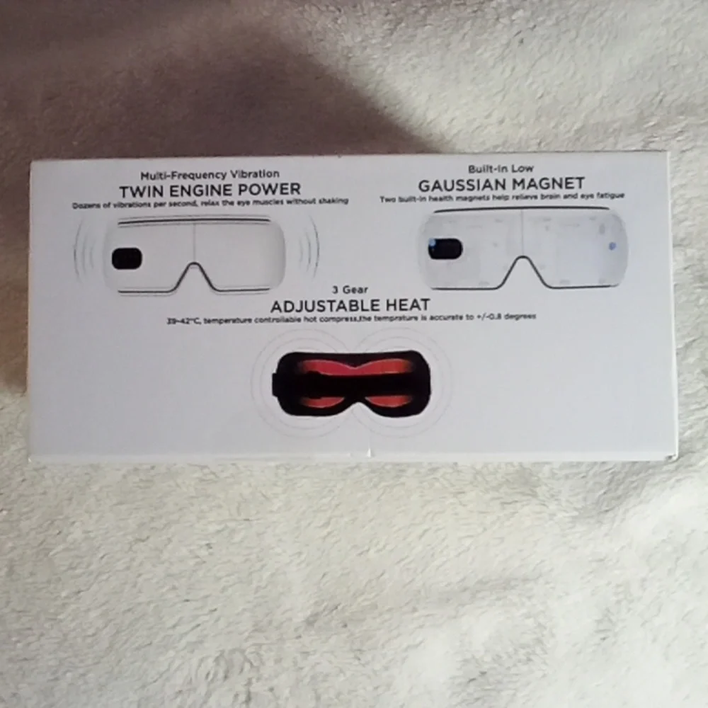 PURIFY BLUETOOTH ELECTRIC EYE MASSAGER W/ HEAT, MUSIC + VIBRATION! NEW IN BOX!